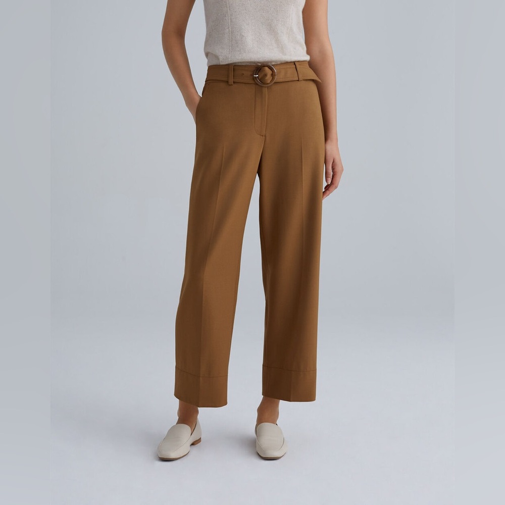 Club Monaco Round Buckle Belted Trousers